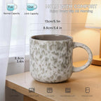 MONITO 12 OZ Coffee Mugs Set of 4, Ceramic Coffee Mugs,Modern Coffee Mugs Set with handle for Tea/Latte/Cappuccino/Milk/Cocoa. (Beige-brown, 4 Count（Pack of 1）)