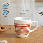 YUN TAO 16 oz Coffee Mugs Set of 4, Large Ceramic Multipurpose Cups with Big Handle, Ideal for Latte, Tea, Hot Chocolate and Matcha, Dishwasher Safe, Gift Set for Home & Office