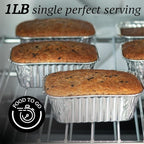Spare Essentials (55 Pack) 1LB Mini Foil Loaf Pans - 1 Pound Disposable Aluminum Baking Pans for Individual Bread, Cake, Meatloaf - Small Loaf Pans with Liners, Small Bread Tins 6 x 3.5 x 2