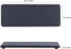 NiuYichee 2 Pcs Water Absorbing Stone Trays, Kitchen/Bathroom Sink Soap Dish, Diatomite Tray Used for Hand Soap & Cosmetic Bottles in The Modern Home, 4" W x 10.2" L, Dark Gray