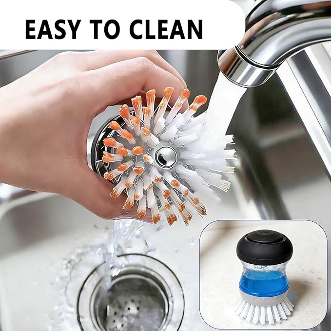4 Pack Brush Refills for OXO Dish Brush Refill B, Brush Head Replacement OXO Dish Brush Replacement Head（Grey Round）