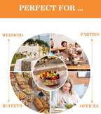BESTVIP 4 Pack 150 Ounce Clear Plastic Serving Bowls, Disposable 11.6" Party Bowls for Chips/Salad/Candy/Snacks, Stackable Buffet Containers for Christmas, Holiday, Weddings, Showers/Events, Reusable