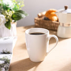 GBhome 16oz Coffee Mugs Set of 6, Large Ceramic Coffee Mugs for Man, Woman, Dad, Mom, Modern Coffee Mugs Set with handle for Tea/Latte/Cappuccino/Milk/Cocoa. Dishwasher&Microwave Safe,White