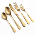LIANYU 60 Piece Matte Gold Silverware Set for 12, Stainless Steel Gold Flatware Cutlery Set, Fancy Kitchen Utensil Tableware for Home Restaurant Party, Satin Finish, Dishwasher Safe