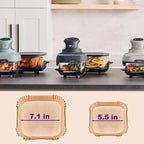 Air Fryer Liners Disposable for Ninja Crispi, 260 PCS Ninja Crispi Air Fryer Accessories for Ninja Crispy Glass Container, Ninja Crispi Accessories for 4 QT & 6 Cup Ninja Crispy Air Fryer