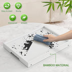 Youpehom Bed Tray Table with Folding Legs,Bamboo Breakfast in Bed for TV Table,Tray,Eating,Snack Tray,Laptop Computer (White, Medium)