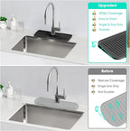 14.6'' Faucet Mat for Kitchen Sink [5°Slope Fast Self-draining] Kitchen Sink Splash Guard Silicone Kitchen Sink Faucet Mat Splash Guard for Kitchen Sink Area Tidy Splash Faucet Guard Draining Mat