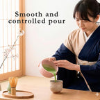 Matcha Whisk Set, Ceramic & Pink Matcha Set with Bowl, Bamboo Whisk, Scoop, Strainer, Scoop Rest, Holder, Cloth + Instruction Handbook – Traditional Japanese Tea Ceremony Kit