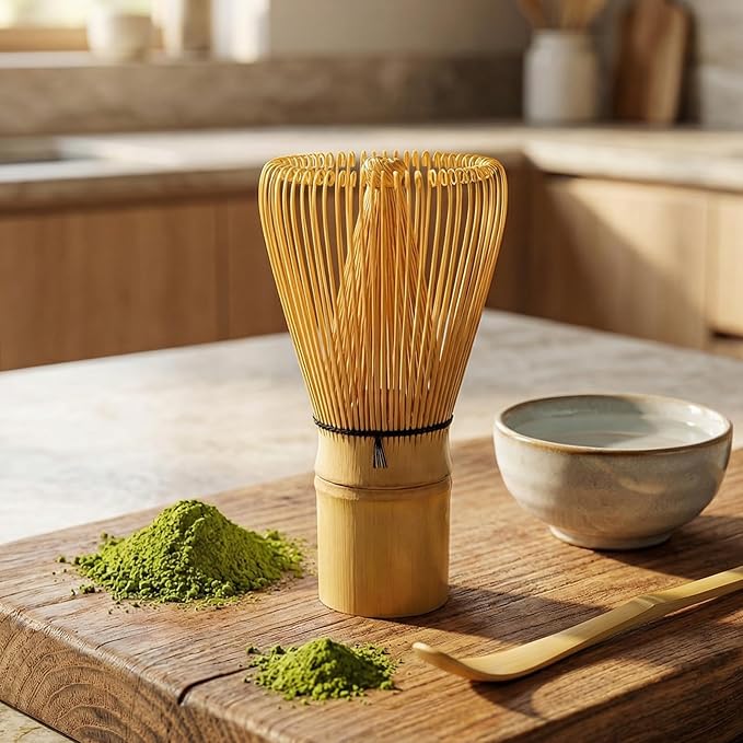 Clay&Fire Matcha Whisk, 2 Pack Handcrafted Bamboo Whisk for Matcha Powder, Traditional Japanese Chasen for Matcha Stirrer, 100% Natural Matcha Wisk