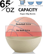 Wrova 65oz Big Salad Bowls - Large Wheat Straw Bowls set of 6 - Unbreakable Serving Bowls - Microwave & Dishwasher Safe Bowl for Cereal,Salad - Vibrant Series