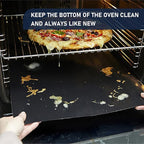 Meegoo Oven Liners for Bottom of Oven - 4 Pack Large Non Stick Oven Liners, Oven Mat For Bottom of Electric Oven and Gas Oven, BPA and PFOA Free, 15.74"x 23.62"