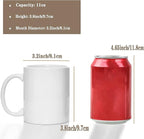 TANGLONG Sublimation Mugs Blank, Tazas Para Sublimacion, White Ceramic Sublimation Cups, Bulk Mugs for Coffee, Tea, Latte, Soup, Milk, Hot Cocoa 11 oz Set of 12