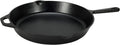 Amazon Basics Pre-Seasoned Cast Iron Skillet, Oven Safe, Even Heating, Heat Distribution, Stove Compatible, Heavy-Duty, 15-Inch, Black