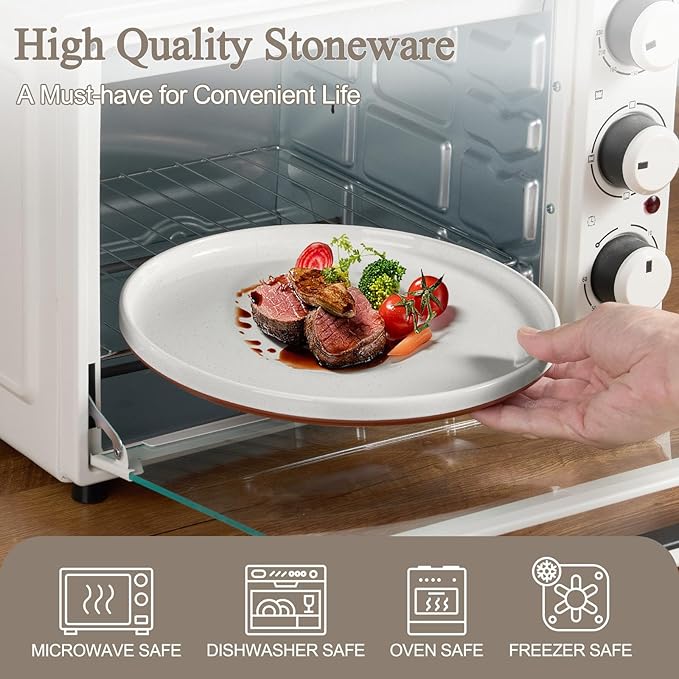 LIANYU 24 Pieces Porcelain Dinnerware Sets, Premium Plates and Bowls Set, High-Fired Ceramic Dishes Set for 8, Chip & Scratch Resistant, Microwave Dishwasher Safe, White