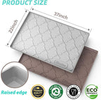 SIKADEER 37" x 22" Under Sink Mat Waterproof, Silicone Mat Kitchen Drawer Shelf and Cabinet Liner, Sink Protector for Kitchen Organizers and Storage, Boot Tray Pet Food Mats