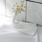 NiuYichee 2 Pcs Water Absorbing Stone Trays, Kitchen/Bathroom Sink Soap Dish, Diatomite Tray Used for Hand Soap & Cosmetic Bottles in The Modern Home, 3.15" W x 6.3" L, White