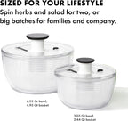OXO Good Grips Salad Spinner | Lettuce Spinner | Fruit Washer | Fruit Washing Bowl with Strainer | Vegetable Cleaner | Salad Cleaner | Lettuce Washer | 6.22 Quart Capacity (Pack of 4)