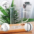 77L Glass Measuring Cup, [Insulated handle, V-Shaped Spout], High Borosilicate Glass Measuring Cup for Kitchen or Restaurant, Easy To Read, 1000 ML (1 Liter, 4 Cup)