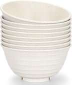 【NOT CERAMIC】60 Oz Big Salad Bowl Soup Bowl , Large Bowls for Eating Microwave and Dishwasher Safe BPA-Free Eco-Friendly Deep Cereal Bowls for Cereal, Salad, Ramen,Soup, Mixing [Set of 8]