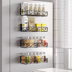 4 Pack Magnetic Spice Rack for Refrigerator