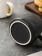 Ceramic Rock-Textured Coffee Mugs Gift Set, 17 oz Mug Set of 4, Large Capacity Coffee Cup Set Tea Cup tazas para café Big Stoneware Mug for Latte, Hot Chocolate, Cocoa, Cappuccino