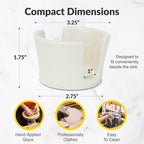 Elevated Lifestyle Ceramic Sponge Holder – Sink Caddy Organizer, Decorative Bathroom and Kitchen Sink Accessories, Allows Sponge to Dry, Ideal Countertop Sponge & Bar Soap Holder - (White)