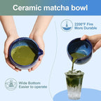 Matcha Whisk Set for Tea Lovers BittPicc 8Pcs Ceramic Matcha Tea Set with Bamboo Whisk, Bowl, Scoop & Holder - Gift for Starter Friend Family Traditional Japanese Tea Ceremony and Breakfast