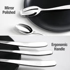 Silverware Set for 8, 40 Piece 18/10 Stainless Steel Flatware Utensils Cutlery Set, Mirror Polished knives Forks and Spoons Silverware Sets for Dinner,Wedding,Festival Gift,Dishwasher Safe,Rust Proof