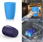 Homienly Cup Sets for Kitchen 12oz Wheat Straw Cups Unbreakable Drinking Cups Set of 6 - Lightweight,Reusable Cups for Kitchen, Outdoor- Blue Sky