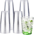 RACETOP 10 oz Clear Disposable Plastic Cups [100 Pack], Clear Plastic Cups Tumblers, Heavy-duty Party Glasses, Disposable Cups