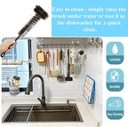 Garbage Disposal Brush and Cleaner with Extra Long 15" Handle Effortlessly Remove Residue,and Build-Up Universal Fit for All Disposal Units