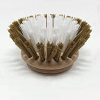 LOLA Replacement Head for The Original Dishwashing & Vegetable Brush, Birch Hardwood & Nylon Poly Bristles, Reusable & Washable - 1 Pack