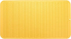MicoYang Silicone Dish Drying Mat for Multiple Usage,Easy clean,Eco-friendly,Heat-resistant Silicone Mat for Kitchen Counter or Sink,Refrigerator or Drawer Liner Yellow 4XL 32 inches x 18 inches