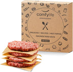 Comfylife 300Pcs 6x6in Patty Paper - No Curl, No Tear, No Burn Baking Paper (6 x 6 inch) – Precut Parchment Paper For Baking or Lining – No Chemical Unbleached Parchment Paper – Cookie Paper
