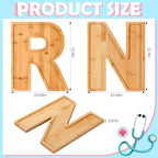 Bucherry 2 Pcs RN Graduation Party Decoration 10'' Nursing Wooden Food Tray RN Letters Charcuterie Board Candy Cake Dessert Wood Serving Platter for Class of 2026 Congrats Grad Table Centerpiece Decor