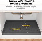 TigeJoy Under Sink Mat 28" x 22", Silicone Mats in Kitchen Bathroom Organizers and Storage, Waterproof Protector for Drawer Shelf and Cabinet Liner, Flexible Drip Tray