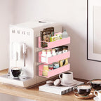 Magnetic Spice Rack Organizer for Fridge Seasoning Organizer for Kitchen storage with Screw Magnetic Shelf with Hook for Refrigerator and Oven (4pack1hook-Pink)