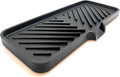 Happitasa Silicone Soap Dish Tray and Sponge Holder with Drain Chute and Feet | 3-Way Sloped Design | Bathroom and Kitchen Sink Organizer Caddy (Black, 10"x4", 7.8 Ounces)