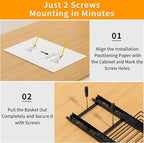 RCHYFEED Pull Out Spice Rack Organizer for Cabinet,Slide out Spice Organizer for Inside Cabinets,Heavy Duty Spice Organization for Kitchen and Pantry,Seasoning,Sauces(1-Tier,6.5" Wx10.5 Dx2.5 H)