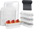 Mini Loaf Pans with Lids 100 Pack,LNYZQUS 6.8oz Mini Cake Pans Rectangle Aluminum Foil Baking Tins Containers,Disposable Small Cake Baking Pan Cupcake Baking Cups Muffin Tins-White