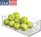iDesign Stackable Storage Bin - Organizer Bin for Kitchen and Pantry, Clear, Made in USA