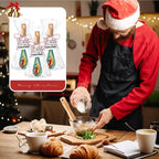 Baderke 20 Sets Baking Gifts Set Includes 8 Inch Silicone Whisk with Wood Handle Wired Stainless Steel Whisk Set Greeting Cards Plastic Bags for Party Birthday Christmas Stuffers Gift(Green)