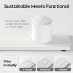 Razborci 2PCS Diatomite Quick Stone Drying Tray Mat for Bathroom & Kitchen Counter, Instant Dry Water Absorbent Drink Bar Coaster,Vanity Sink Caddy Organizer,Dish Soap Sponge Holder, White,9"x3.5"