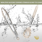 Stainless Steel Kitchen Cooking Utensil Set, Umite Chef 15 pcs Utensils - Nonstick Cookware Set Spatula -Kitchen Gadgets Tools Gift