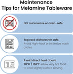 AELS Melamine Dinnerware Set of 12 Pcs, Dinner Dishes Set for Indoor and Outdoor Use, Melamine Plates and Bowls Set for 4, Dishwasher Safe, Lightweight Unbreakable, BPA Free, Blue
