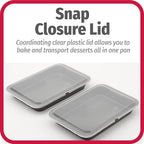 GoodCook Set of 2 Nonstick Steel 13" x 9" Cake Baking Pans with Covers,Gray,(Pack of 6)