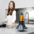 Joseph Joseph Carousel Nylon Kitchen Utensil Tool and Gadget Set with Rotating Storage Stand, 6-Piece Non Stick Tools with Ergonomic Handles, Multicolor