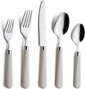 ANNOVA Silverware Set Stainless Steel Colorful Tableware Kitchen Flatware Set Utensils, Includes Dinner Knives, Forks, Spoons, Salad Forks & Dessert Spoons (Wood, 20 Pieces)