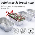 Spare Essentials (35 Pack) 1 Lb Aluminum Foil Mini Loaf Pans - Foil Bread Pans for Baking - Perfect to Bake Individual Bread Loaves, Cakes & Meat - 1 Pound Aluminum Loaf Pans - 6 x 3.5 x 2 Inches