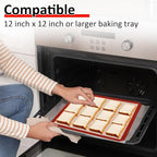 4 Pack 12" x 12" Reusable Silicone Baking Mat for 12 Inch Cake Pan/12x12 Cheesecake Pan/Toaster Oven/XL Air Fryer,12" Food Grade Silicone Mat for Baking Sheet, Non-Stick&Reusable